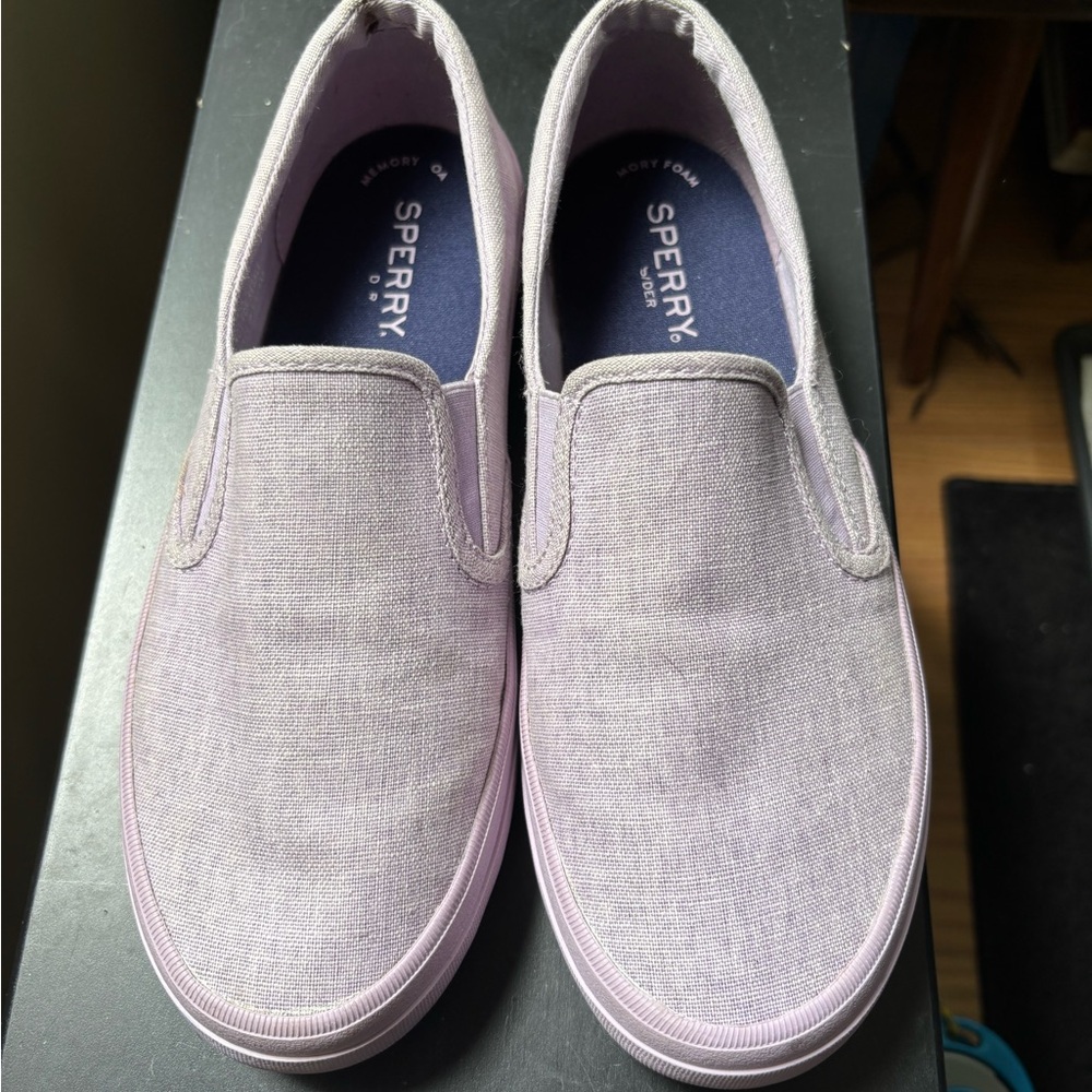 Sperry Topsider Light Purple Canvas Slip-Ons